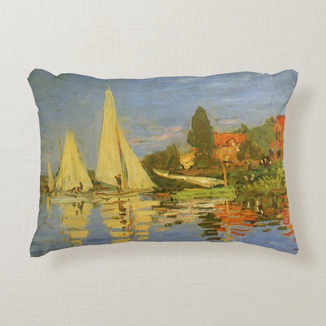 Coussins Décoratifs Régate à Argenteuil par Claude Monet (Devant)