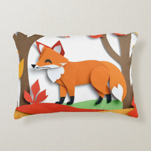 Coussins Décoratifs Renard Image Animal Mignon Personnalisé