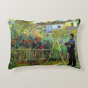 Coussins Décoratifs Renoir - Monet peignant dans son jardin