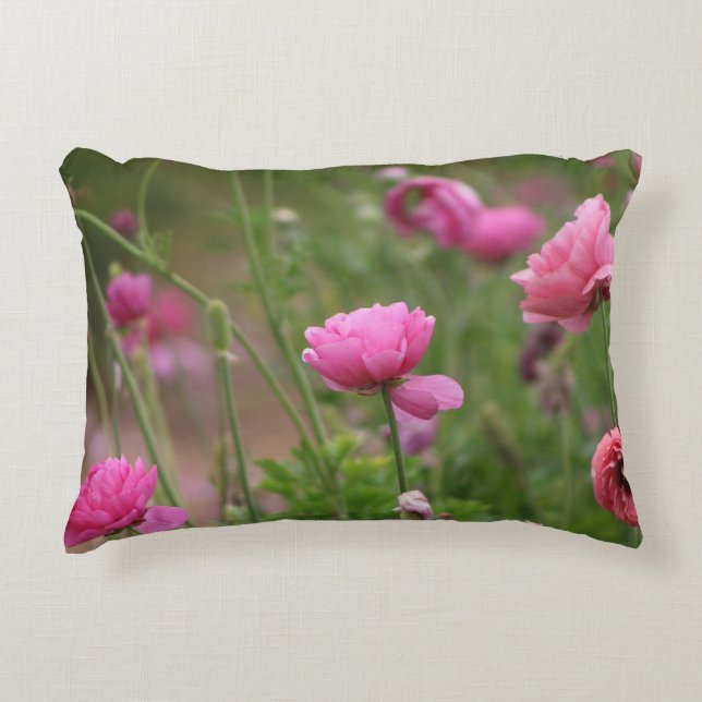 Coussins Décoratifs Renoncule Fuchsia (Devant)