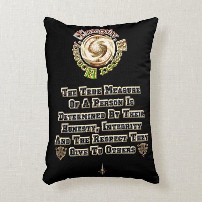 Coussins Décoratifs Respect de l'intégrité honnêteté MXT (Devant(Vertical))