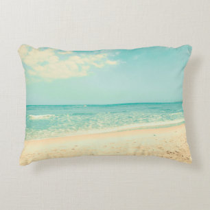 Coussins Décoratifs Retro Pastel Beachbeach, abstrait, hipster, fond