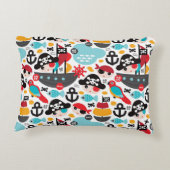 Coussins Décoratifs Rétro pirate illustration sailing (Dos)