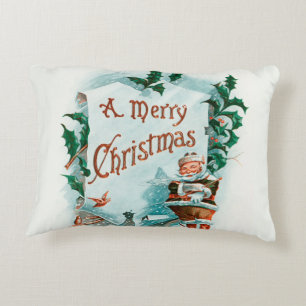 Coussins Décoratifs Retro Vintage Noël Cool Père Noël Salutation