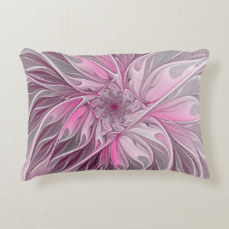 Coussins Décoratifs Rêve de fleur rose fractal, Motif d'Imaginaire flo