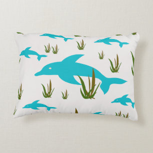 Coussins Décoratifs Rêve de mer unique dauphin turquoise thème océan
