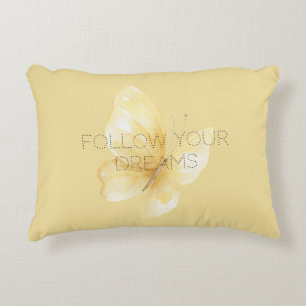 Coussins Décoratifs Rêves de papillon jaune