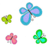 Coussins Décoratifs Rêves de papillon rayure bleue
