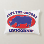 Coussins Décoratifs Rhinoceros dans un modèle zèbre psychédélique (Dos)