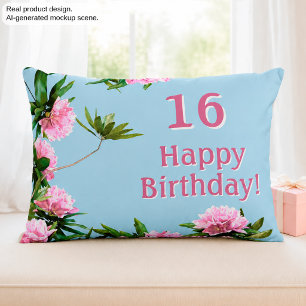 Coussins Décoratifs Rhododendron personnalisé pour un 16e anniversaire