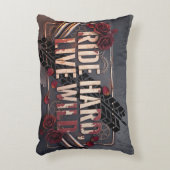Coussins Décoratifs ride hard live wild (Devant(Vertical))