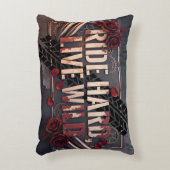 Coussins Décoratifs ride hard, live wild (Devant(Vertical))