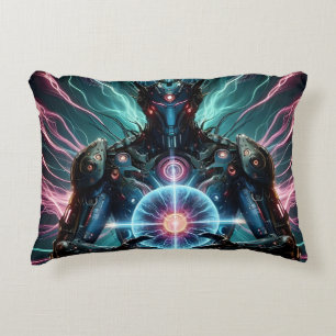 Coussins Décoratifs Robot Futuriste Noyau Cosmique Cyberpunk