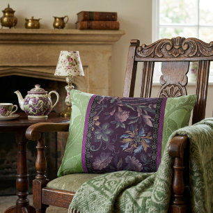 Coussins Décoratifs Romance gothique : Élégance victorienne Vert & Vio