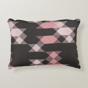 Coussins Décoratifs rose blanc et gris géométrique