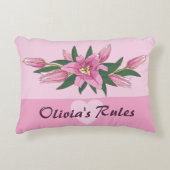 Coussins Décoratifs Rose Fleur Lily Coeur doux (Devant)