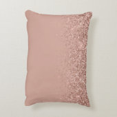 Coussins Décoratifs Rose Gold Blush Pink Parties scintillant Script Mo (Dos(Vertical))