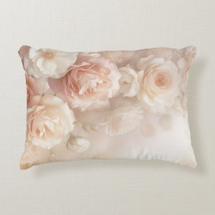 Coussins Décoratifs Roses aquarelles en relief Blush 3 D