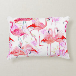 Coussins Décoratifs Roses d'aquarelle motif sans couture avec flamme r