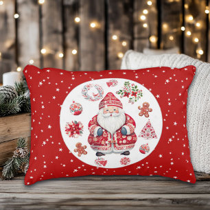 Coussins Décoratifs Rouge du Père Noël scandinave