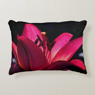 Coussins Décoratifs Rouge Lily Flower Close