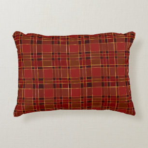 Coussins Décoratifs Rouge Noir Plat Or