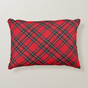 Coussins Décoratifs Royal Stewart tartan rouge noir plaid