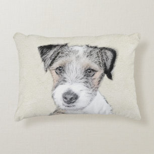 Coussins Décoratifs Russell Terrier Peinture rugueuse - Art Chien orig