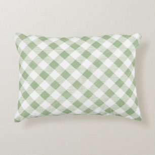 Coussins Décoratifs Sage naturel rustique En vichy Plaid