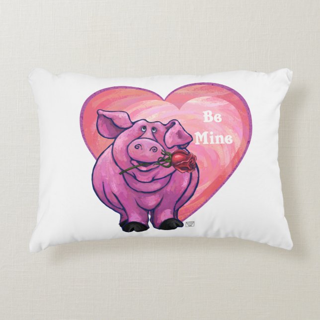 Coussins Décoratifs Saint Valentin au cochon (Devant)