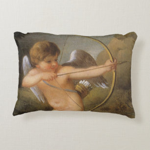 Coussins Décoratifs Saint-Valentin vintage, Cupidon avec arc et flèche
