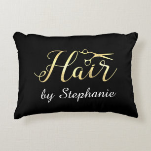 Coussins Décoratifs Salon de coiffure pour coiffeurs à scandales d'or