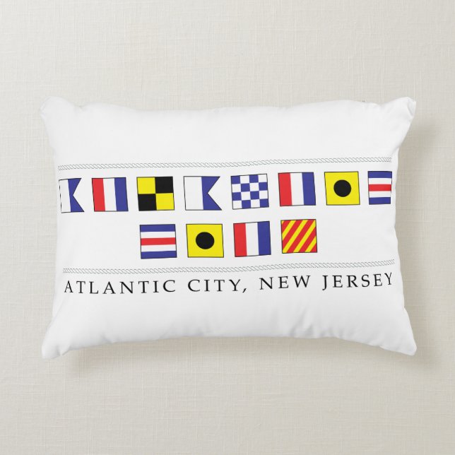 Coussins Décoratifs Salutations de Atlantic City (Devant)