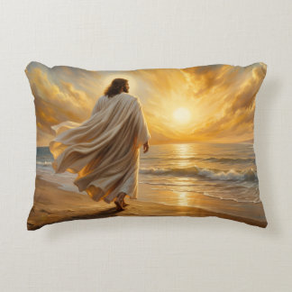 Coussins Décoratifs Scène côtière : Jésus marchant le long du rivage