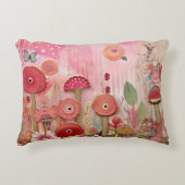 Coussins Décoratifs Scène de fleur de collage rose Whimsical (Devant)
