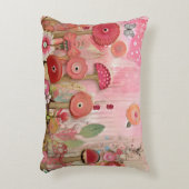 Coussins Décoratifs Scène de fleur de collage rose Whimsical (Devant(Vertical))