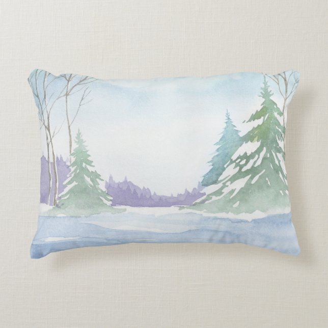 Coussins Décoratifs Scène d'hiver 3, impression recto-verso (Devant)