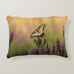 Coussins Décoratifs Scène estivale, papillon et lythrum