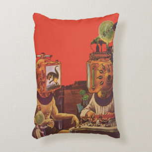 Coussins Décoratifs Science-fiction vintage, casques aliens Steam Punk