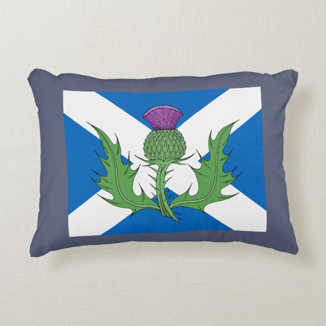 Coussins Décoratifs Scottish Thistle and Saltire (Devant)