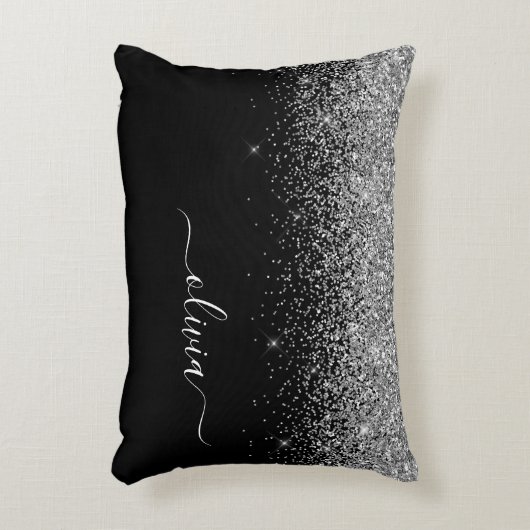 Coussins Décoratifs Script Monogram Girly Name (Devant(Vertical))