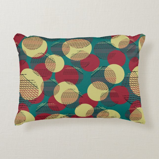 Coussins Décoratifs Seamless pattern with circles and lines.  (Devant)