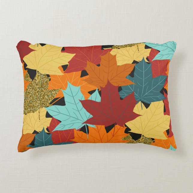 Coussins Décoratifs Seamless pattern with fall maple leaves. illustrat (Devant)
