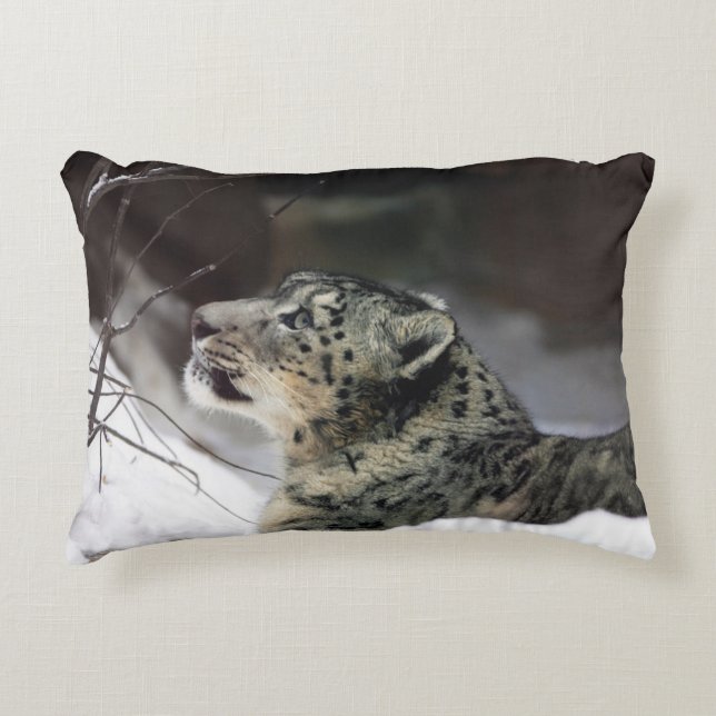 Coussins Décoratifs Serene Snow Leopard (Devant)