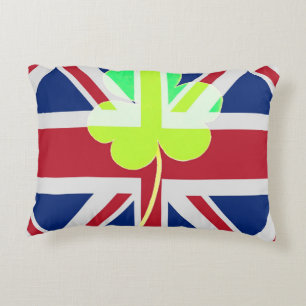 Coussins Décoratifs Shamrock du drapeau irlandais britannique Clover S