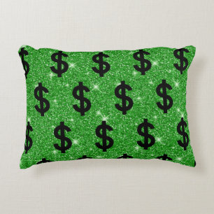 Coussins Décoratifs Signe dollar noir argent entrepreneur Wall Street