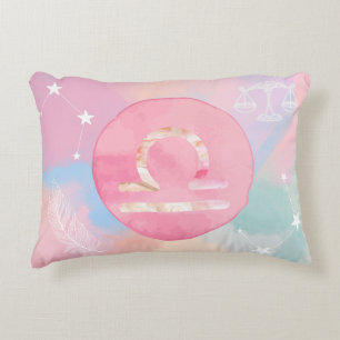 Coussins Décoratifs Signe du zodiaque Astrologie Aquarelle pastel Bala