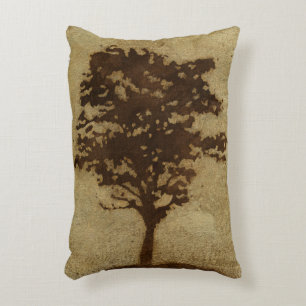 Coussins Décoratifs Silhouette d'arbre sur l'arrière - plan en bronze