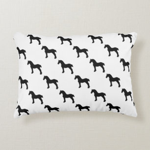 Coussins Décoratifs Silhouette de cheval de trait