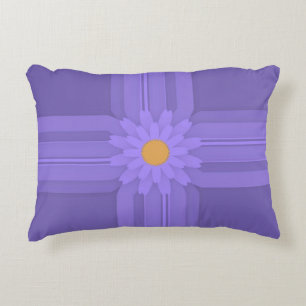 Coussins Décoratifs Simple Fleur Violette sur Croix Moderne